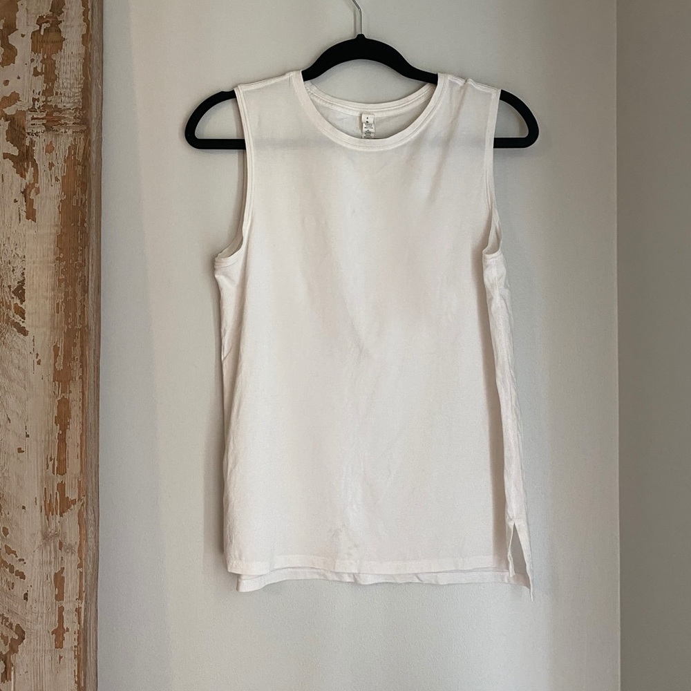 Lululemon Basic White Muscle Tank